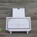 White Pocket Invitation Card Rectangle Foil Printing Wedding Card Simple Style